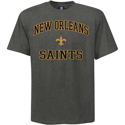 New Orleans Saints Big & Tall Heart & Soul NFL T-Shirt - Grey